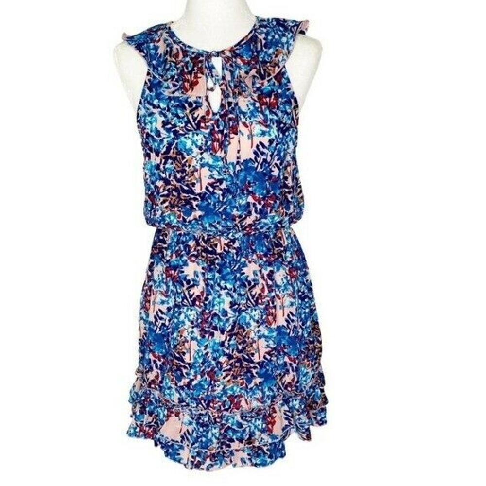 Parker English Garden Floral Sleeveless Sundress Round Neckline NEW Size Small